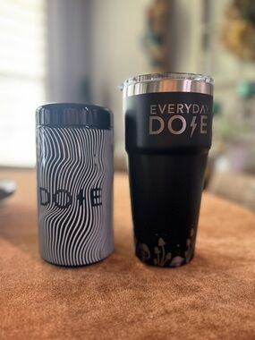 Everyday Dose Black Insulated Tumbler and Storage Vessel Container